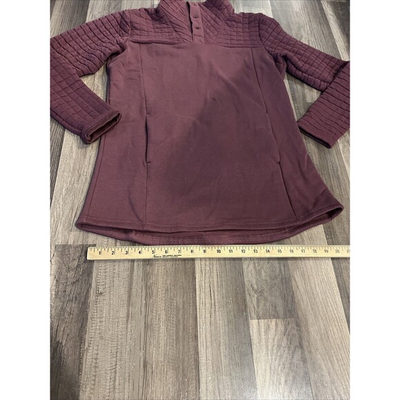 Columbia 1/4 Button Up Pull Over Women’s Size Large Burgundy - Picture 2 of 7
